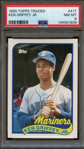 1989 Topps Traded #41T Ken Griffey Jr. PSA 8 NM-MT RC Mariners