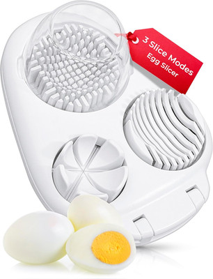Craftycrocodile Egg Slicer for Hard Boiled Eggs - 3 Slice Modes Egg Cutter, Heav