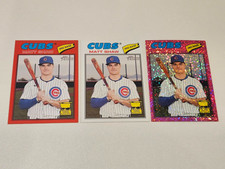Matt Shaw '26 Heritage #299 Lot (3)- Red Paper, Pink Sparkle, Base Gold Cup-Cubs