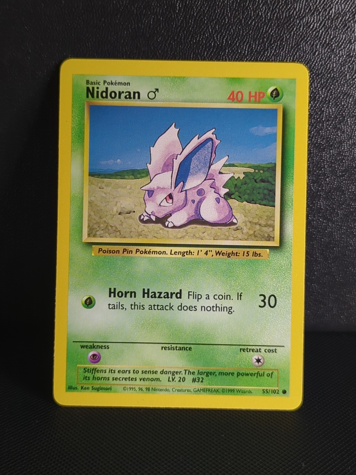 Nidoran 55/102 - 1999 Base Set Unlimited Pokemon Card LP