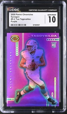 2020 Panini Chronicles Tua Tagovailoa Dynagon Rookies Purple /125 CGC 10 WB2115