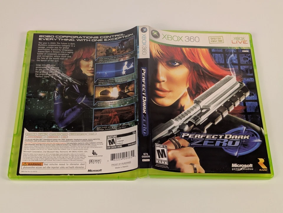 Perfect Dark Zero (Microsoft Xbox 360, 2005)➡️No Manual - Tested - Near Mint 📀! - Image 4 of 4