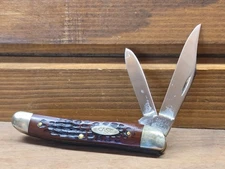 Vintage 1976 Case XX USA 62087 Jack Pocket Knife Brown Bone Handle 4 Dot Classic