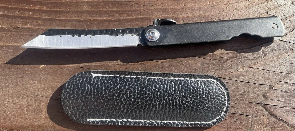 Cuchillo Plegable de Bolsillo Japonés Higonokami Nihontô Hoja EDC Foto 4 de 4