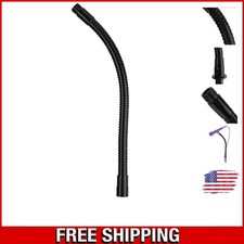 Modern 13-Inch Gooseneck Microphone Stand - Black with Durable Metal Design