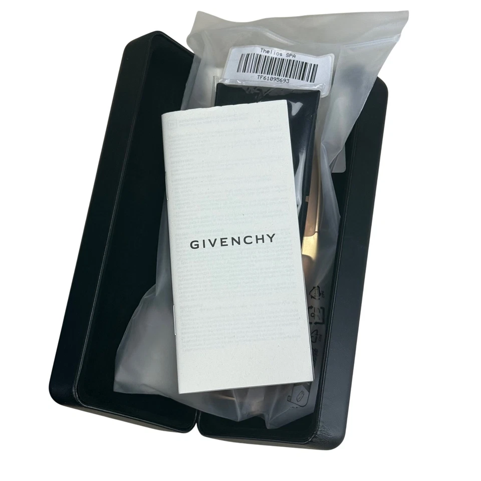 Gafas de sol Givenchy tono dorado marco de metal lentes marrones diseñador aviador nuevas con etiquetas Foto 2 de 4