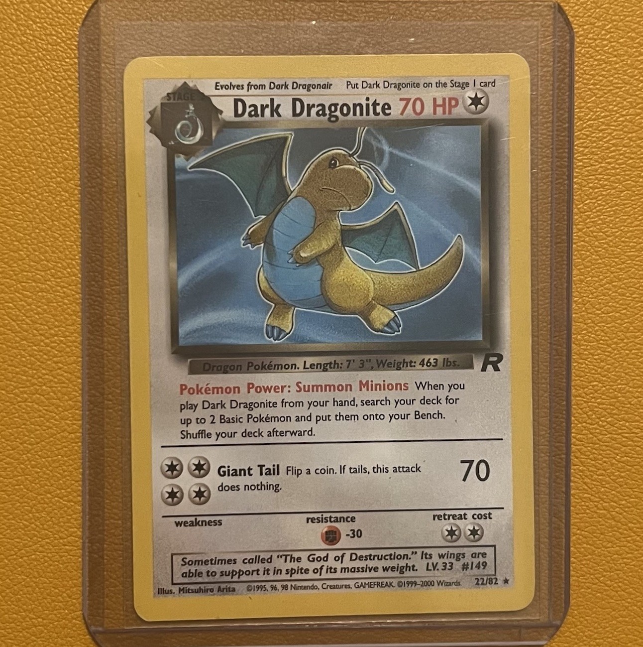 Dark Dragonite 22/82 Team Rocket Regular Pokemon Card