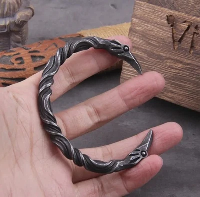 Unisex Nordic Viking Crow Bracelet - Image 1 of 4
