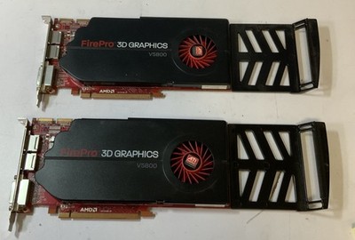 (Lot of 2) AMD ATI FirePro V5800 1GB GDDR5 3D Graphics Card(109-C01481-00) ''P6G''