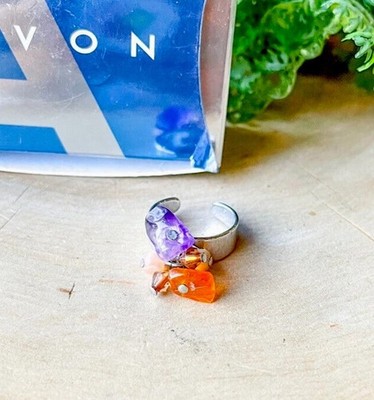 2004 Avon Semi-Precious Stone Amethyst Silver Toe Ring New In Box!
