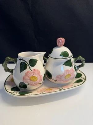Villeroy & Boch Wildrose Milch und Zucker auf Tablett Topzustand - Bild 1 von 4