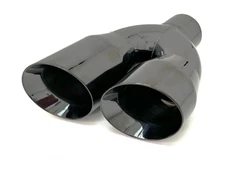 Exhaust Tip 3.00 Inlet 4.00 Outlet 12.00 long WDWDS304012-300-BC-SS Dual Round S