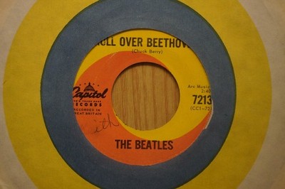 The Beatles Canada 45 Roll Over Beethoven bw Please Mister Postman on Capitol