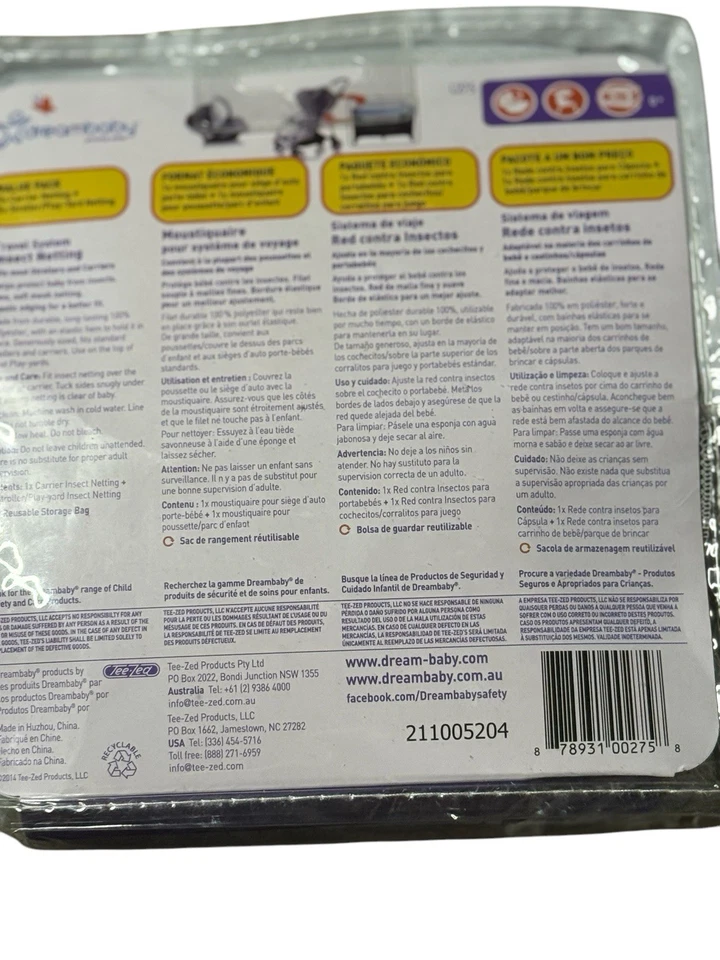 Dreambaby Red Cochecito Asiento de Coche-Infante Insectos-Protección Insectos Cubierta Cama Mantener Seguro Foto 2 de 4