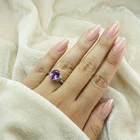 Ravishing Blue Purple Sapphire Oval 3.30Ct 925 Sterling Silver Handmade Rings