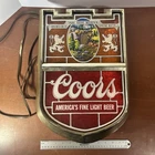 COORS Beer Sign Light Vintage 70s Made in USA Bar Mancave Rocky Mountain Working