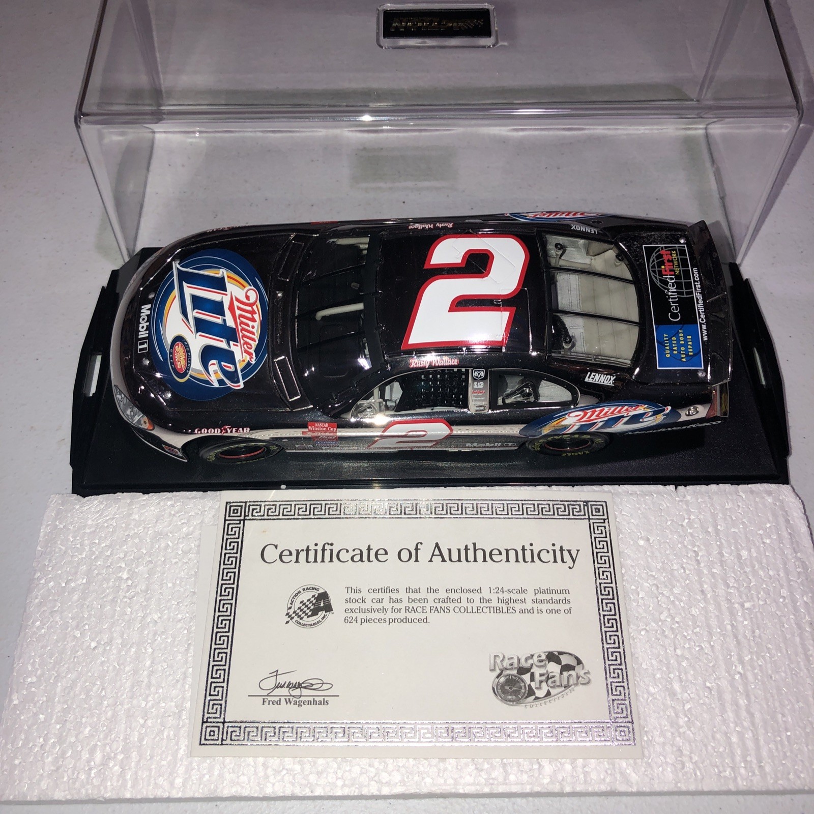 #2 Rusty Wallace Miller Lite 2003 Intrepid PLATINUM  1of 624  QVC for Race Fans