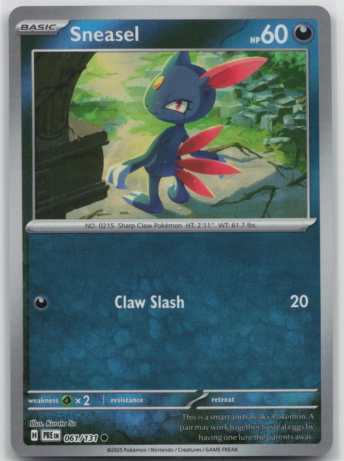 Sneasel (Master Ball Pattern) Common SV: Prismatic Evolutions 061/131 NM