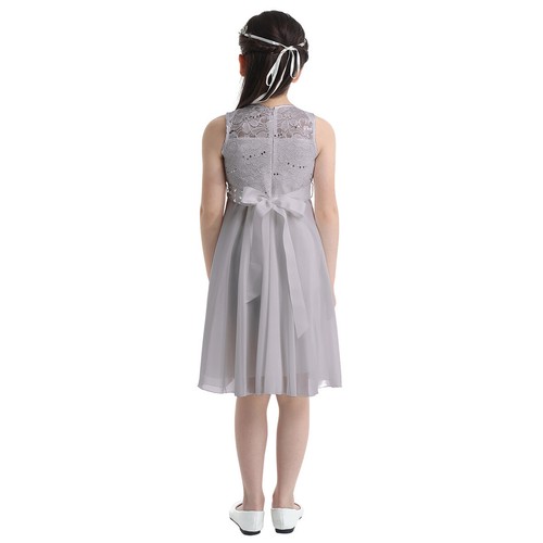 UK Kid Girls Evening Party Dress Easter Pageant Bridesmaid Formal Prom Ball Gown - Picture 63 of 64