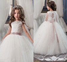 Tulle Lace Flower Girl Dress Birthday Party First communion Dress Prom Gown
