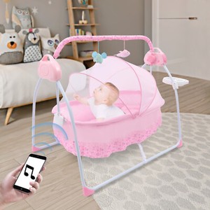 Lit bébé pliable électrique bluetooth Brouillage de berceau
