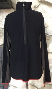 Prada Multi Fleece Nylon Xl Delvis Zip Sort Kvinders Jacket Elastan Pullover qrRxwPqp