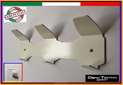 Modern Design Heavy Duty Wall Hanger 3 Seater/Hooks White