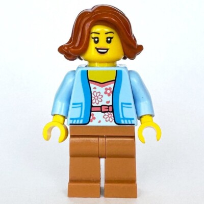 cty1770 LEGO  Bus Passenger - Female, Bright Light Blue Jacket, 1 Stück, neu