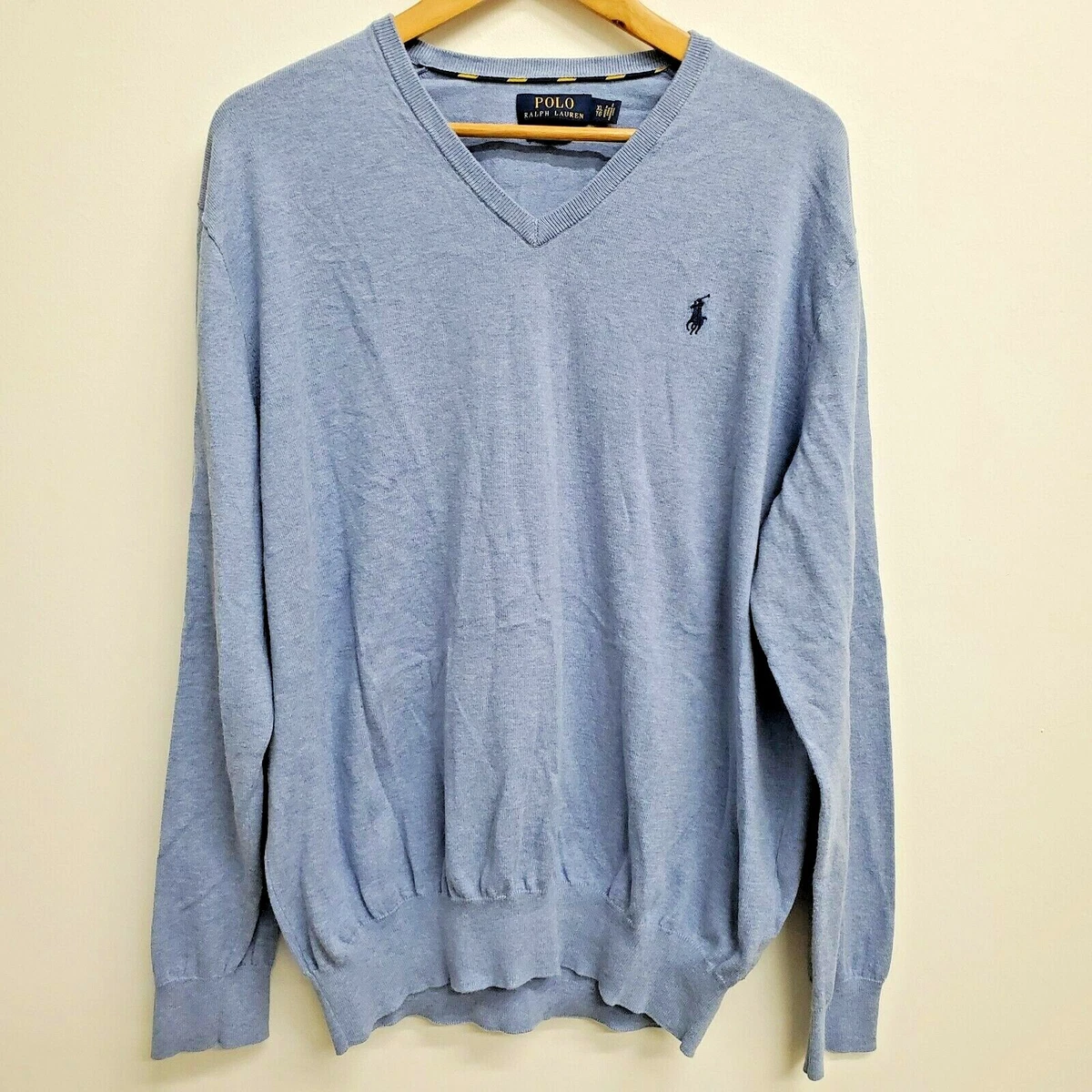 Polo ralph lauren pima cotton v hotsell neck sweater
