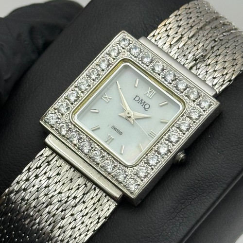 23mm Working Ladies DMQ Jewelled DQCZ Silver Tone Quartz Watch 6 Inches - Picture 4 of 22