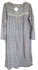 EILEEN WEST COTTON FLORAL NIGHTGOWN LS WOMENS SIZE M MEDIUM NEW