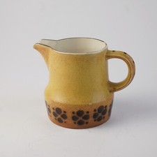 Milchkanne WAKU feuerfest 60er Jahre / retro gelb mit Punkten Mid Century