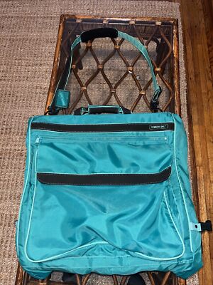 Members Only Mint Green Garment Bag  Luggage Vintage 80's Carry On Traveller