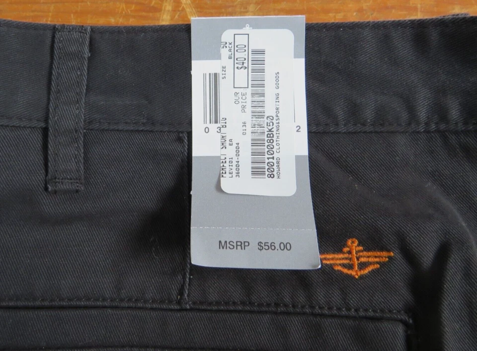 Dockers Classic Fit Perfect Short Flat Front Size: 50 Black - Image 2 of 4