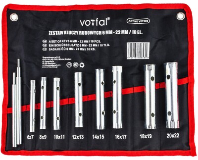Rohrsteckschlüssel Satz 10 tlg. Rohr Steckschlüssel 6 - 22 mm Rohrschlüssel Set