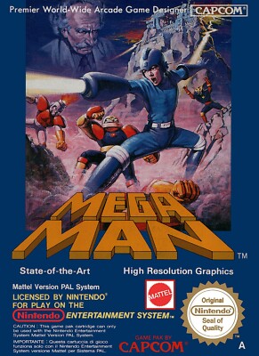 Nintendo Classic Art - Mega Man Video Game Cover Poster 11x15