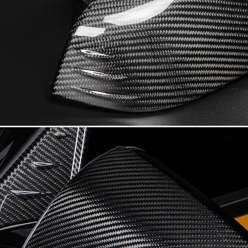 2pcs Dry Carbon Fiber Side Rearview Mirror Cover Caps For GR Supra MK5 A90 2019+ - Bild 7 von 9