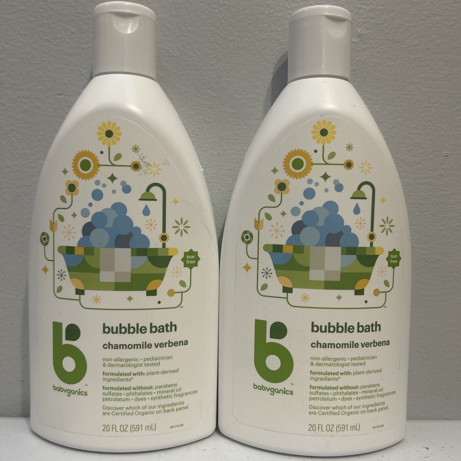 Body Wash BabyGanics Chamomile Verbena Bubble Bath Gentle 9oz