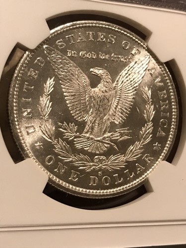 1880 S 1 $ NGC Graded MS 63 (Hitliste 40 Vam-12) 8/7 Medium S 6039662-083 Morgan - Bild 11 von 16