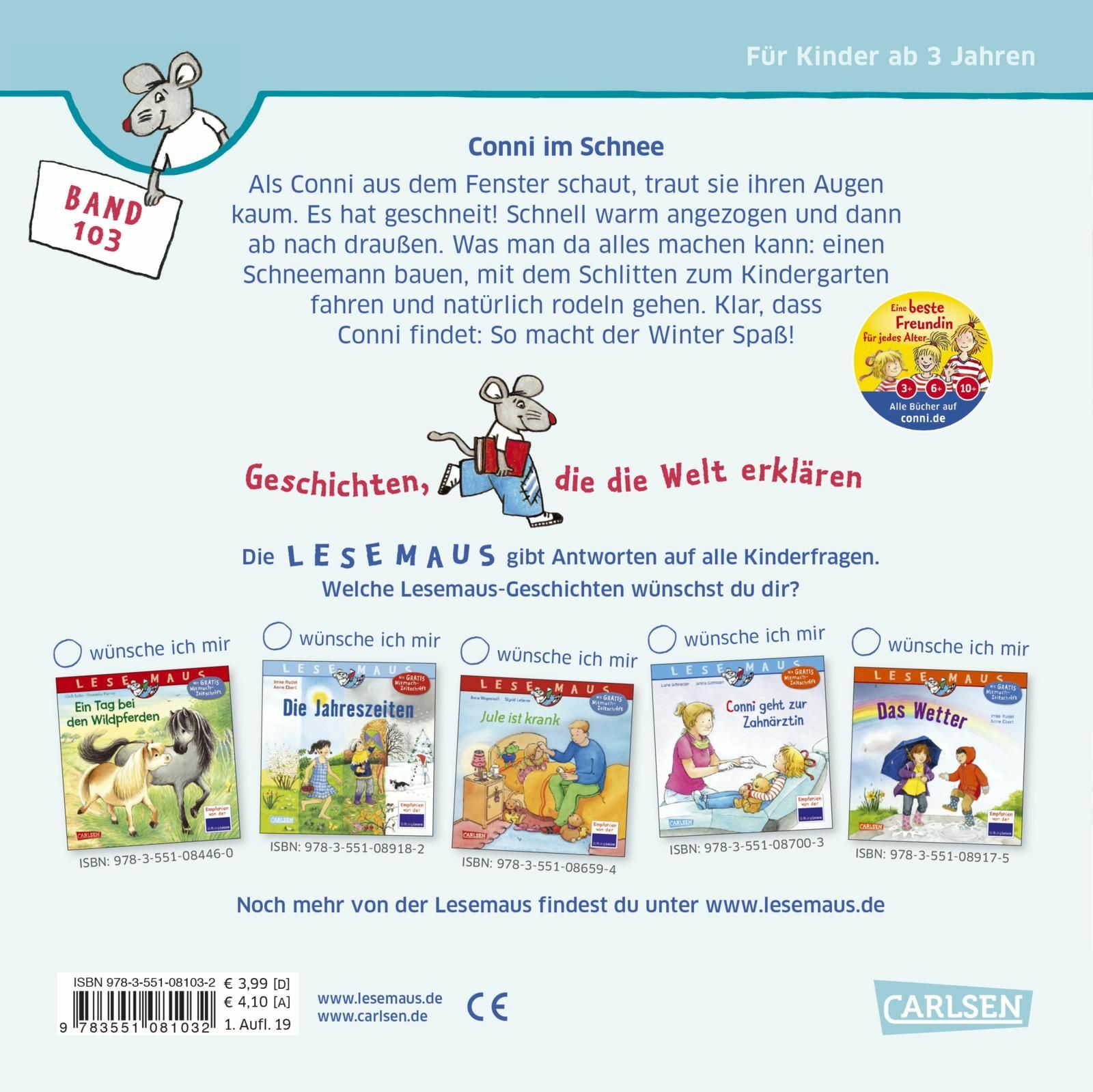 Thumbnail - Liane Schneider; Janina Görrissen; Marc Rueda / Lesemaus 103: Conni