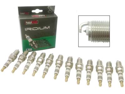 Set of 12 Purespark Iridium Upgrade Spark Plugs 3307-02 - 3 YEAR WARRANTY
