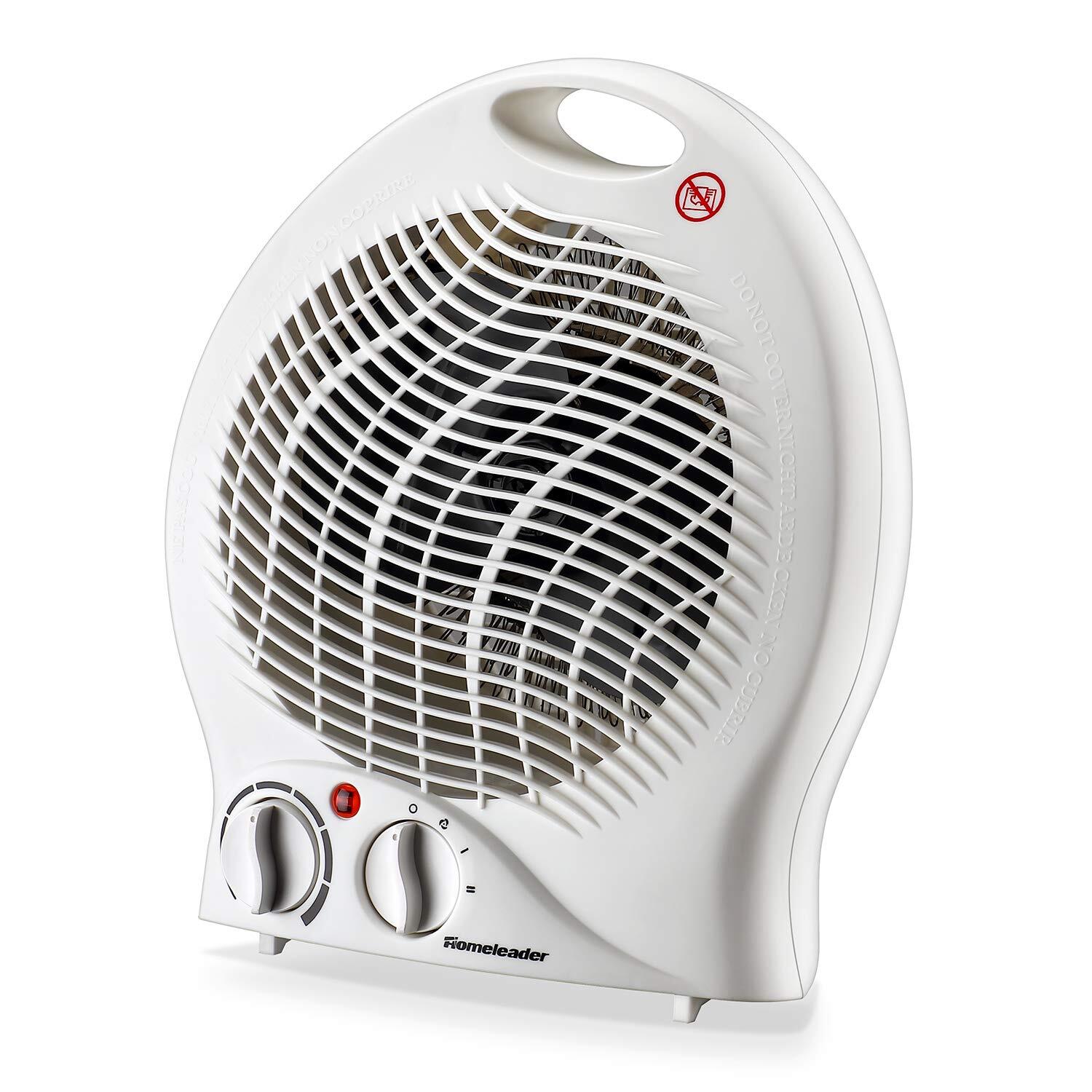Space fan heater, 2-Speed Small Portable Heater with Thermostat, Tabletop/Flo...