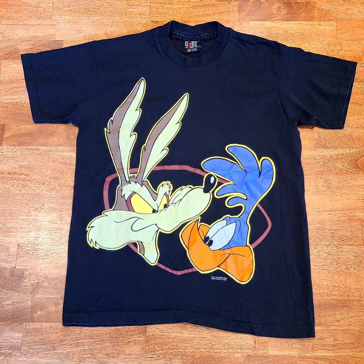 1993 Wile E Coyote Road Runner Looney Tunes Giant T-Shirt Made In