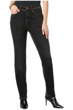 DG2 by Diane Gilman Women's Lux Touch Straight-Leg Jean Black