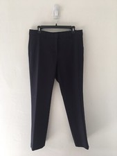 Tory Burch Navy Wool Trousers Size 10 Pockets Belt Loops