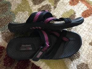 black leather sketchers