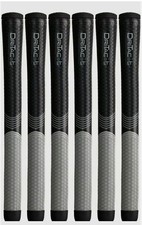Winn 6LTDT DRI-TAC LT Black / Gray Midsize 1/16 Golf Grips - Set of 6 - New