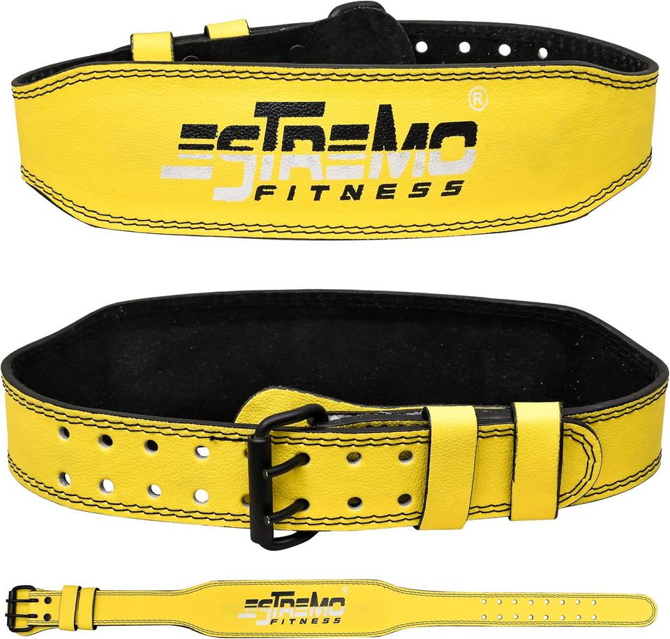 Weight Lifting Belt Leather Courted Power Lifting Back Support for Men