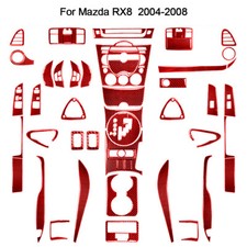 48pcs Red Carbon Fiber Full Interior Kit Cover Trim For Mazda Rx-8 2004-2008 48pcs Red Carbon Fiber Full Interior Kit Cover Trim For Mazda Rx-8 2004-2008
