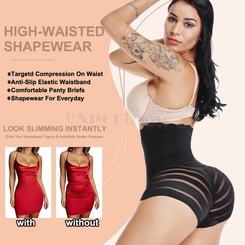 Women Body Shaper High Waist Butt Lift Tummy Control Slim Panties Mesh Underwear - Picture 7 of 30